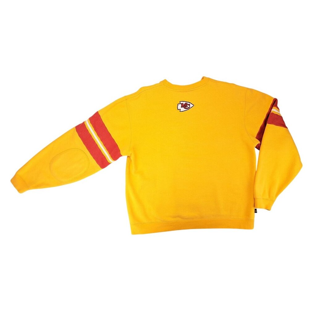 Vintage Kansas City Chiefs Gold Sweatshirt Gridiron Classic NFL Reebok Football - Picture 2 of 14